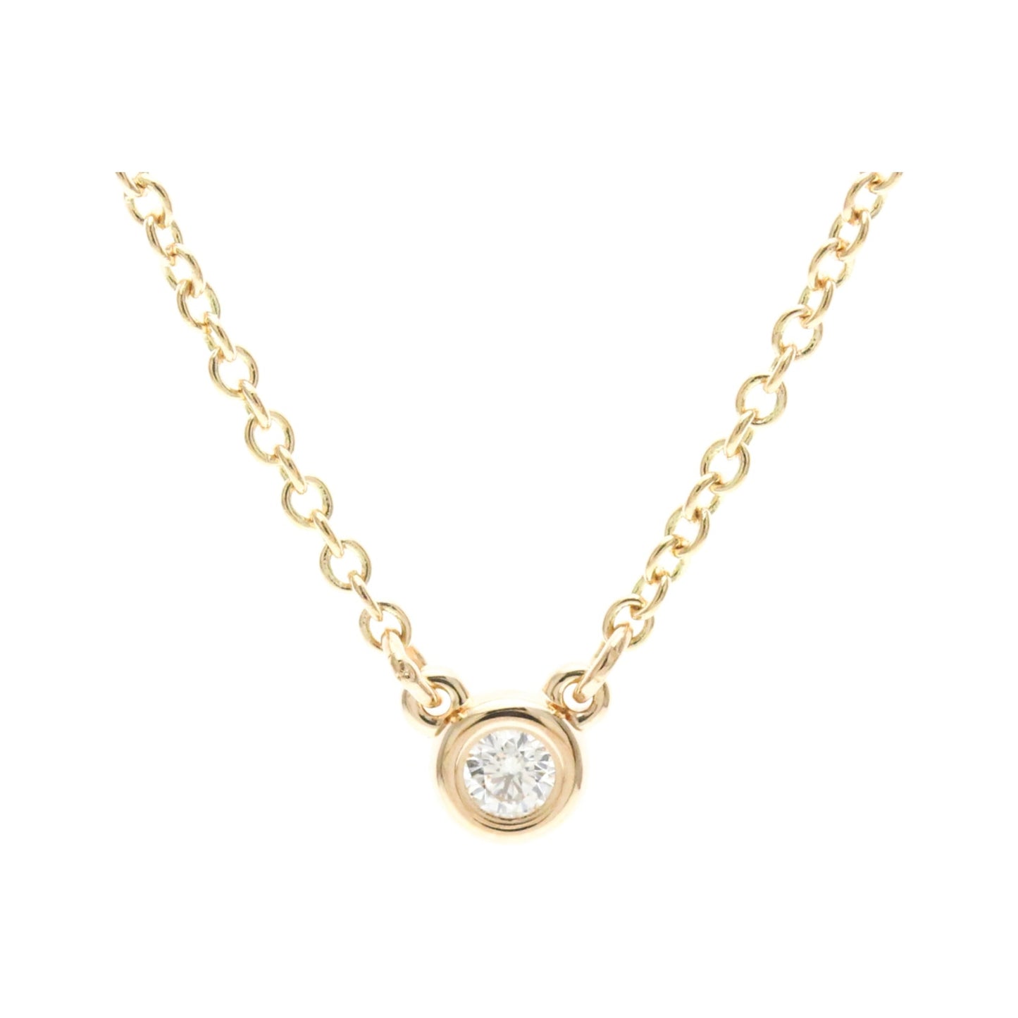 Tiffany & Co. Elsa Peretti Diamonds By The Yard Pendant 18K Rose Gold with Diamond, Gold, Pink Gold, Necklace