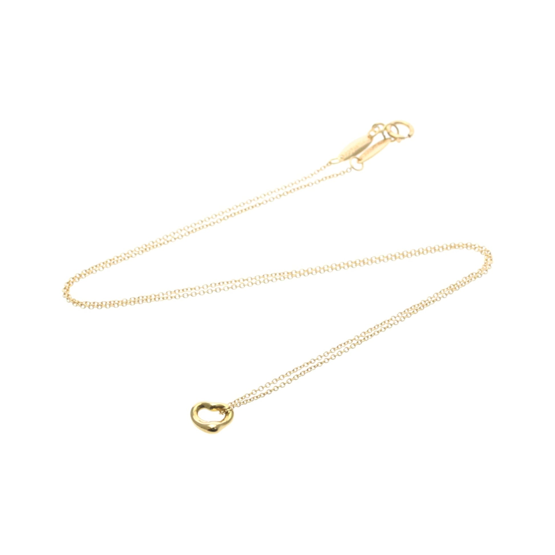Tiffany & Co. Elsa Peretti Open Heart Pendant 18K Rose Gold, Pink, Pink Gold, Necklace