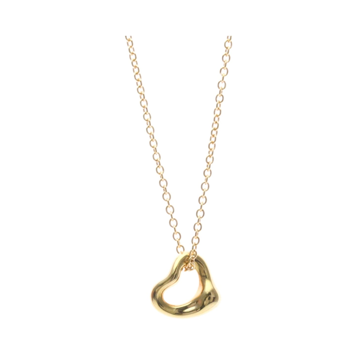 Tiffany & Co. Elsa Peretti Open Heart Pendant 18K Rose Gold, Pink, Pink Gold, Necklace
