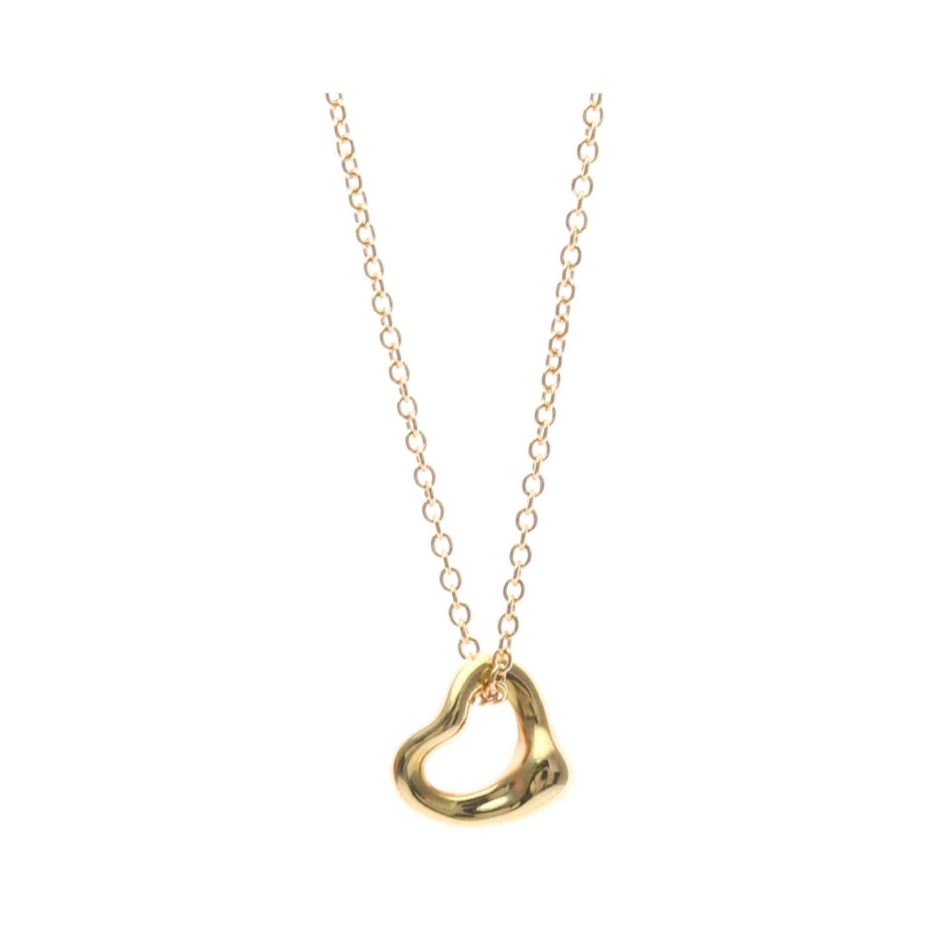 Tiffany & Co. Elsa Peretti Open Heart Pendant 18K Rose Gold, Pink, Pink Gold, Necklace
