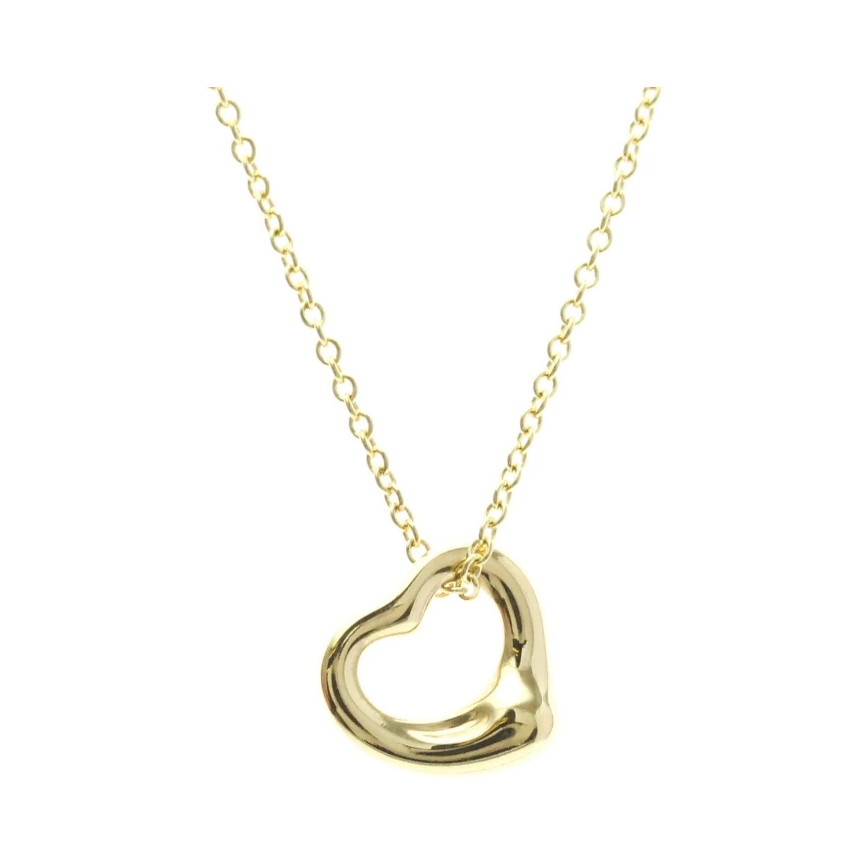 Tiffany & Co. Elsa Peretti Open Heart Pendant 18K Yellow Gold, Gold, Yellow Gold, Necklace