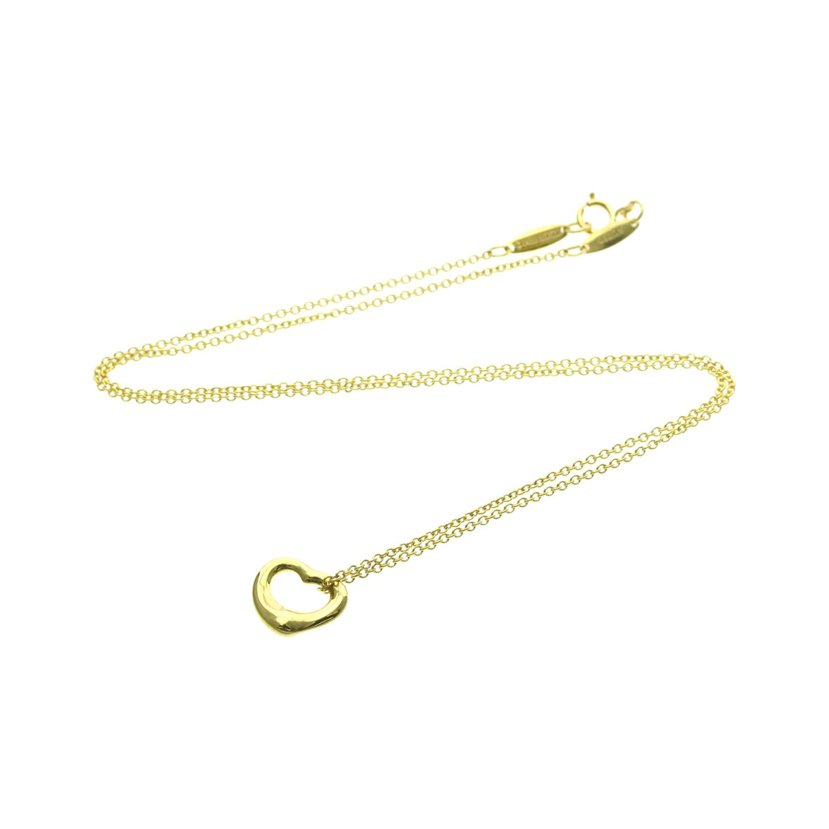 Tiffany & Co. Elsa Peretti Open Heart Pendant 18K Yellow Gold, Gold, Yellow Gold, Necklace
