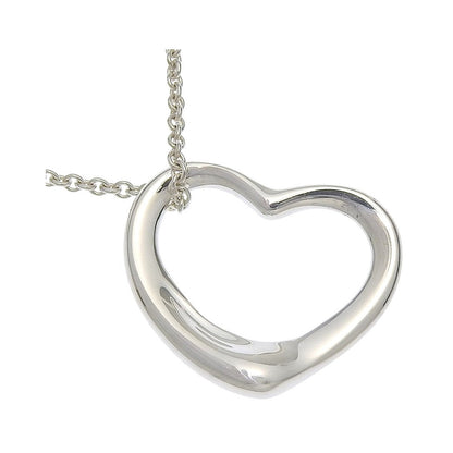 Tiffany & Co. Elsa Peretti Open Heart Pendant Sterling Silver, Silver, Silver, Necklace
