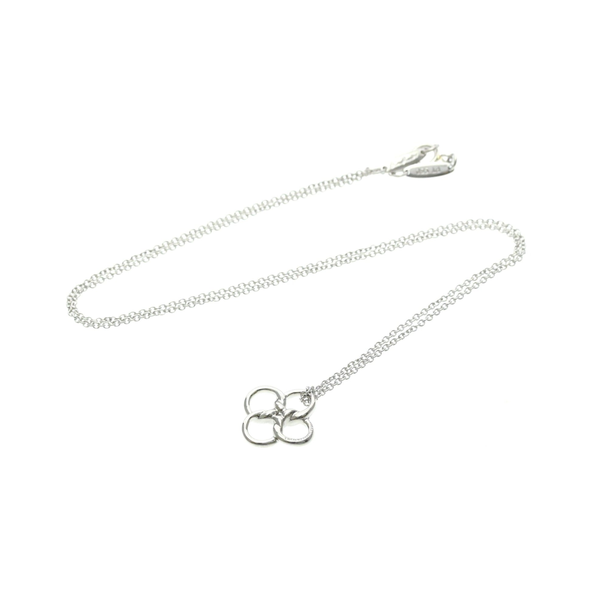 Tiffany & Co. Elsa Peretti Quadrifoglio Pendant Platinum, Silver, Platinum, Necklace