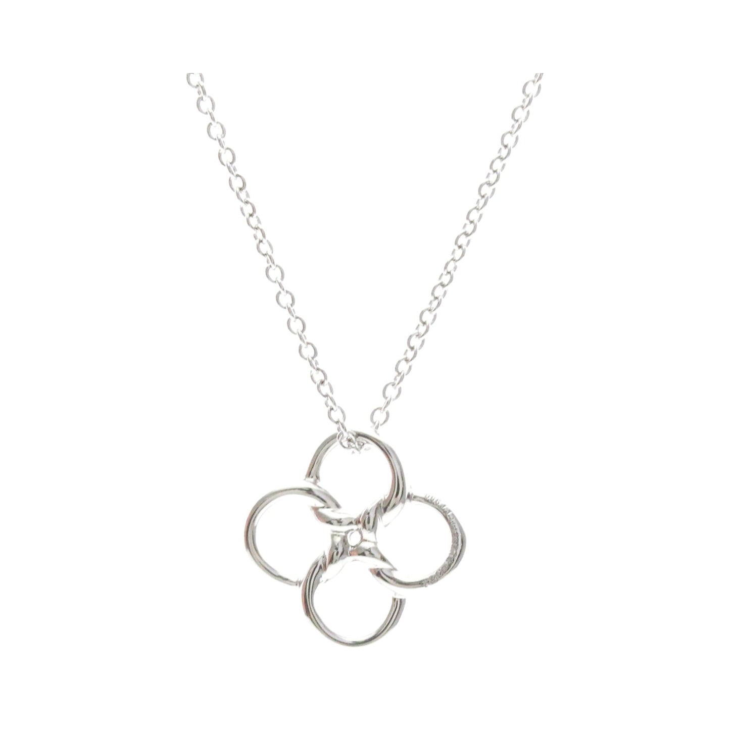 Tiffany & Co. Elsa Peretti Quadrifoglio Pendant Platinum, Silver, Platinum, Necklace