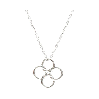 Tiffany & Co. Elsa Peretti Quadrifoglio Pendant Platinum, Silver, Platinum, Necklace