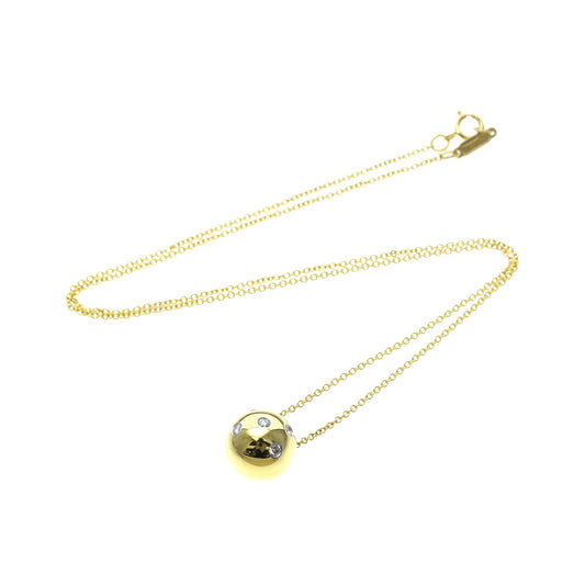 Tiffany & Co. Etoile Ball Pendant 18K Yellow Gold with Platinum and Diamonds, Gold, Yellow Gold, Necklace