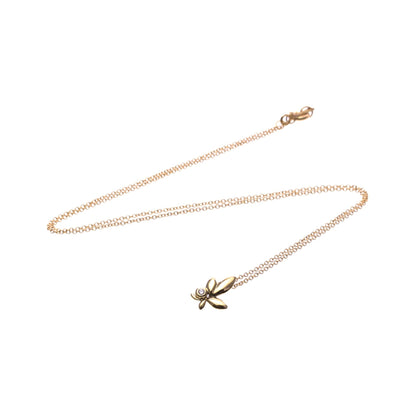 Tiffany & Co. Paloma Picasso Olive Leaf Pendant 18K Rose Gold with Diamond, Gold, Pink Gold, Necklace