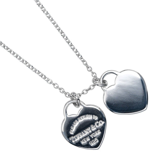 Tiffany & Co. Return to Tiffany Double Heart Tag Pendant Necklace - Brandsamsara