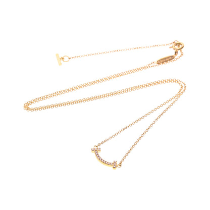 Tiffany & Co. T Smile Pendant 18K Rose Gold, Pink, Pink Gold, Necklace