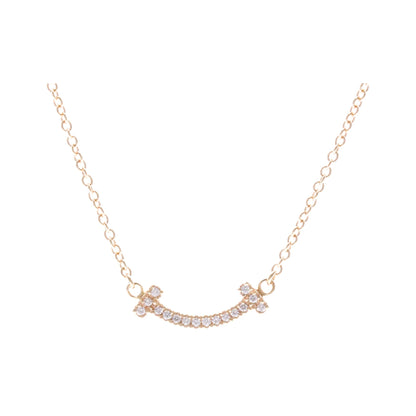 Tiffany & Co. T Smile Pendant 18K Rose Gold, Pink, Pink Gold, Necklace