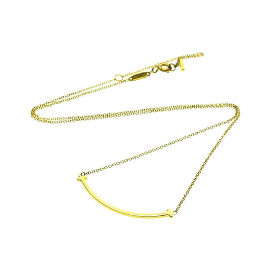 Tiffany & Co. T Smile Pendant 18K Yellow Gold, Gold, Yellow Gold, Necklace