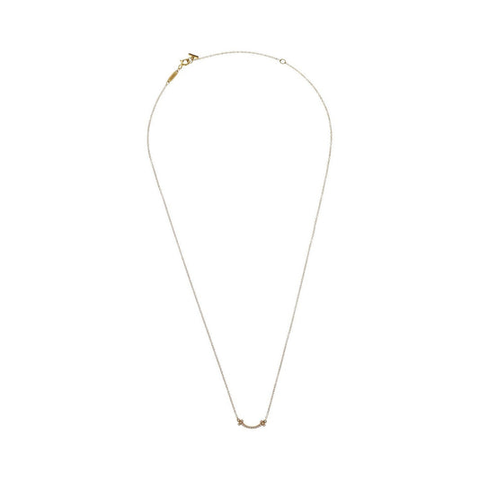 Tiffany & Co. T Smile Pendant 18K Yellow Gold with Diamonds, Gold, Yellow Gold, Necklace