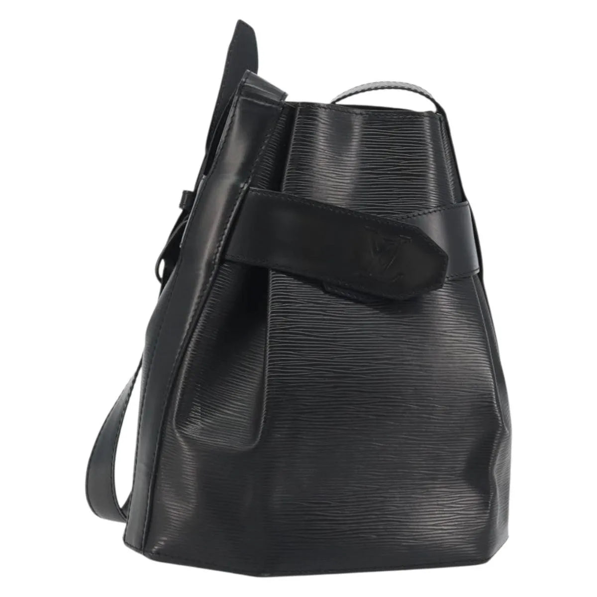 Louis Vuitton Vintage Sac d'Epaule Handbag Epi, Black, Leather, Shoulder Bag