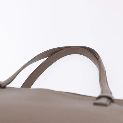 Salvatore Ferragamo Amy Tote Pebbled Leather, Beige, Leather, Tote Bag