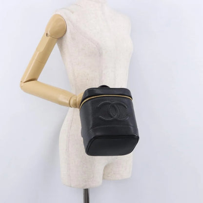 Chanel Vintage Timeless Vanity Case Caviar, Black, Calfskin, Handbag