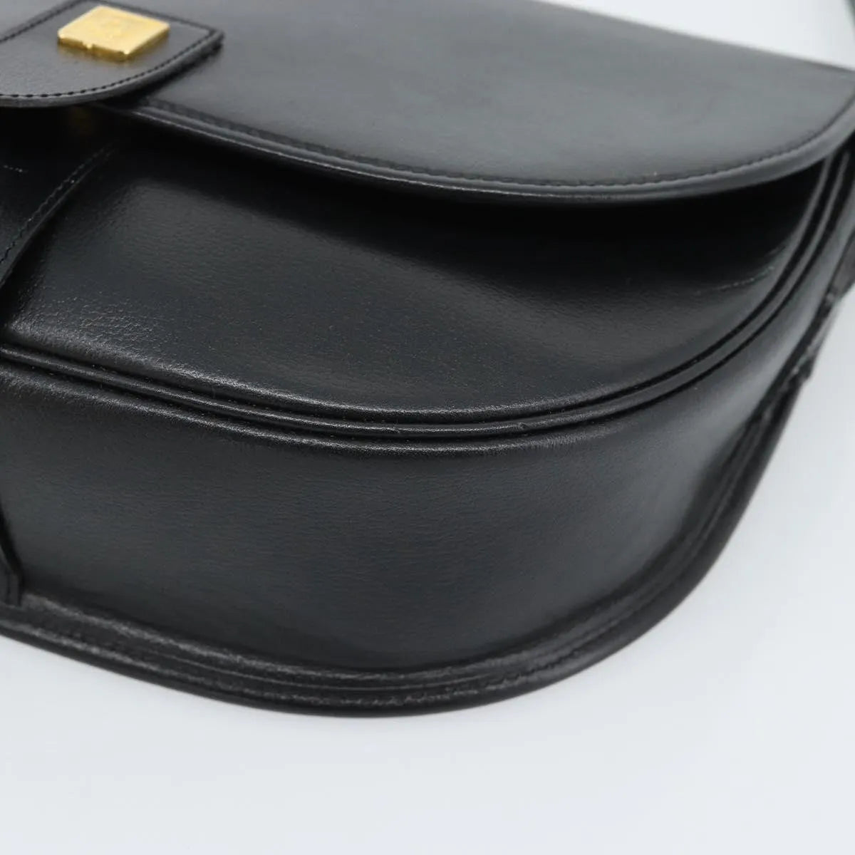 Christian Dior Vintage Leather, Black, Leather, Shoulder Bag