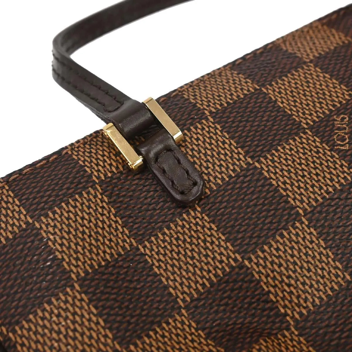 Louis Vuitton Manosque Damier, Brown, Canvas, Tote Bag