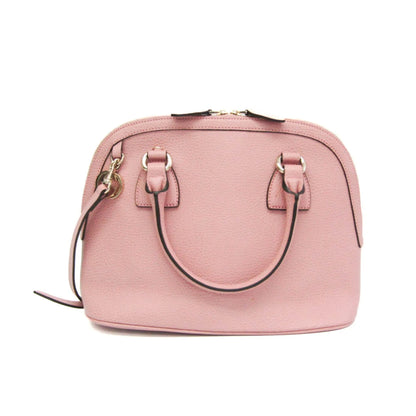 Gucci Convertible Dome Satchel Leather, Pink, Leather, Handbag
