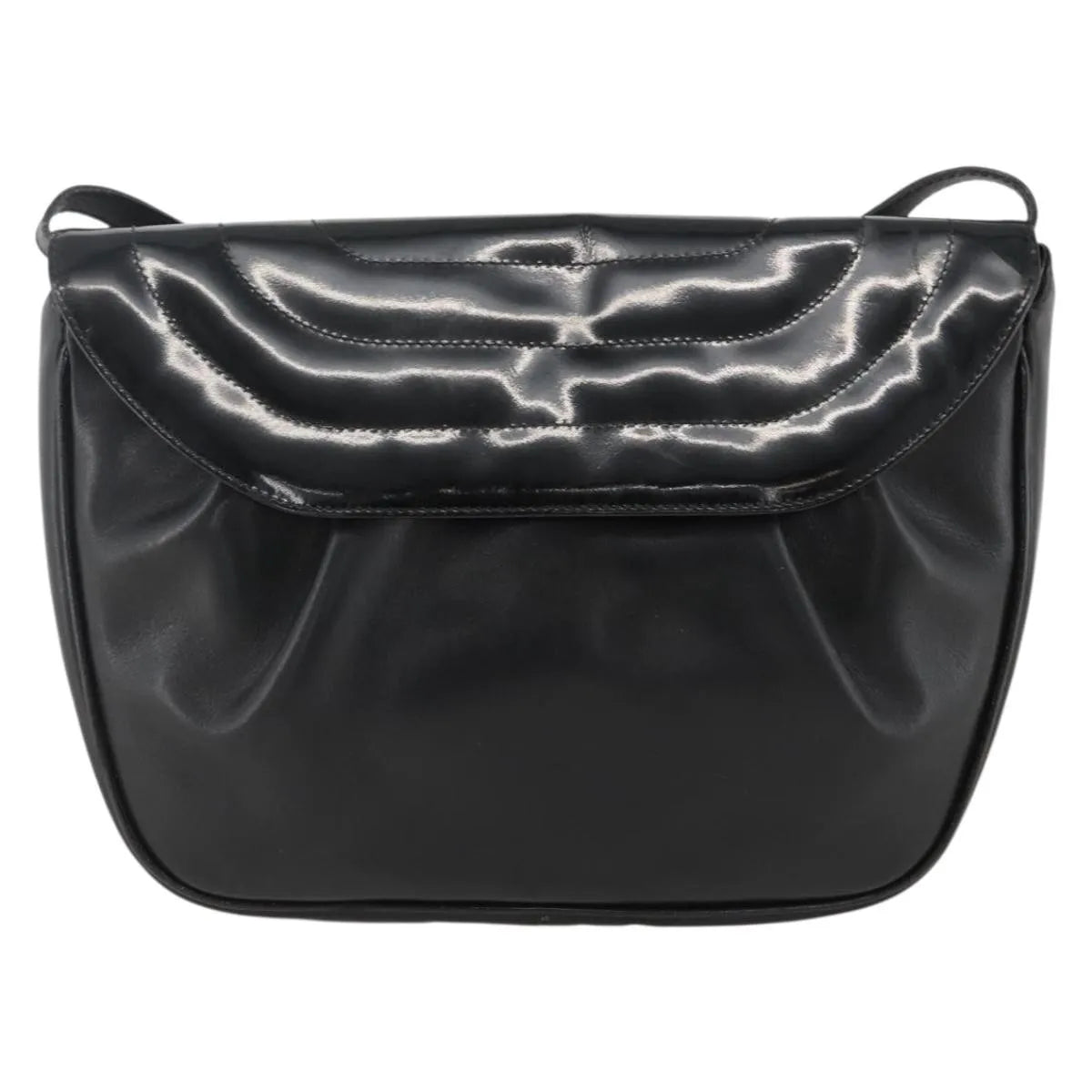 Salvatore Ferragamo Flap Shoulder Patent leather, Black, Patent Leather, Shoulder Bag