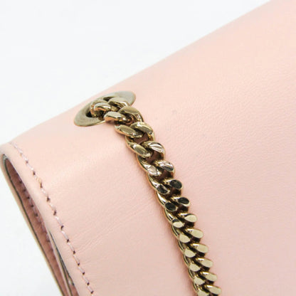 Chloe Bow Detail Wallet on Chain Leather, Pink, Leather, Clutch