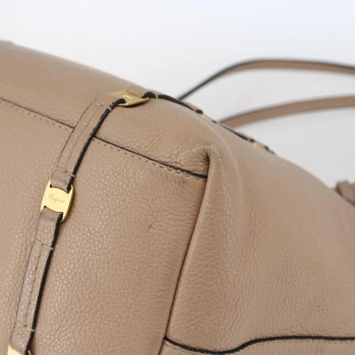 Salvatore Ferragamo Vala tote Leather, Beige, Leather, Tote Bag