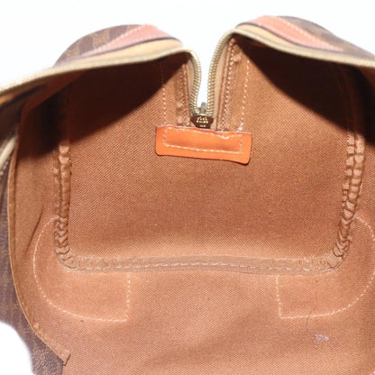 Celine Vintage Macadam Boston Canvas and Leather, Brown, Canvas, Handbag
