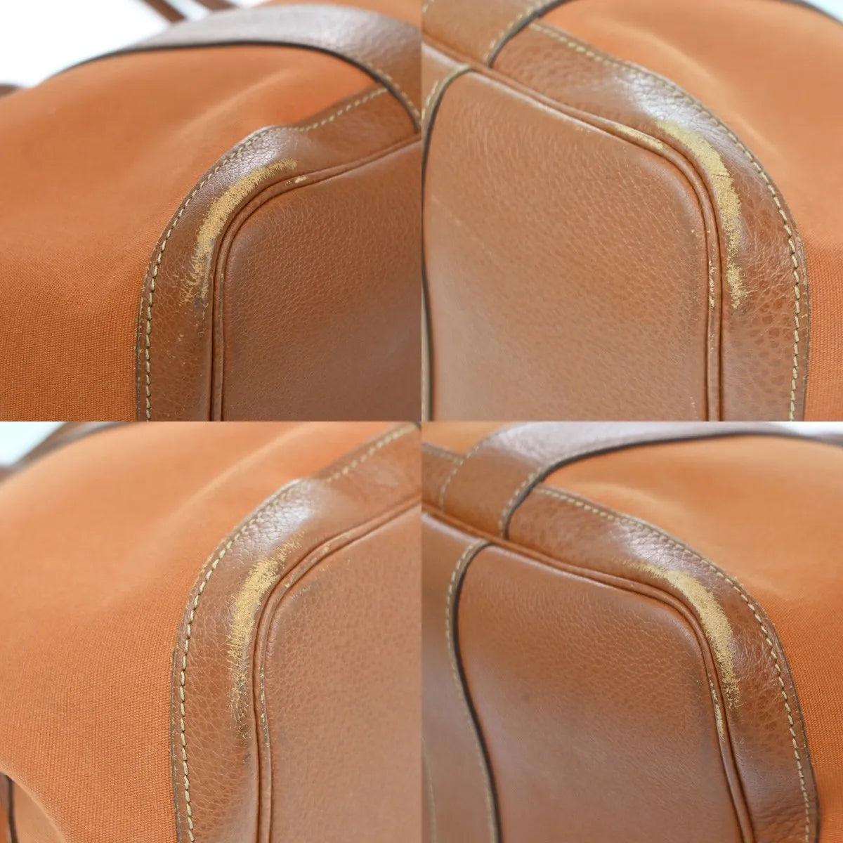 Hermes Garden Party Toile and Leather, Orange, Canvas, Handbag