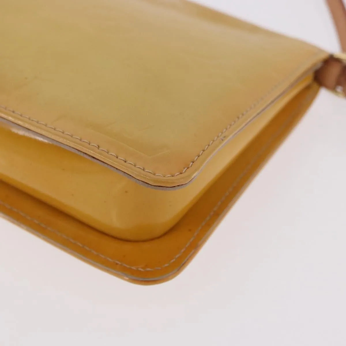 Louis Vuitton Lexington Pochette Patent Leather, Beige, Patent Leather, Clutch