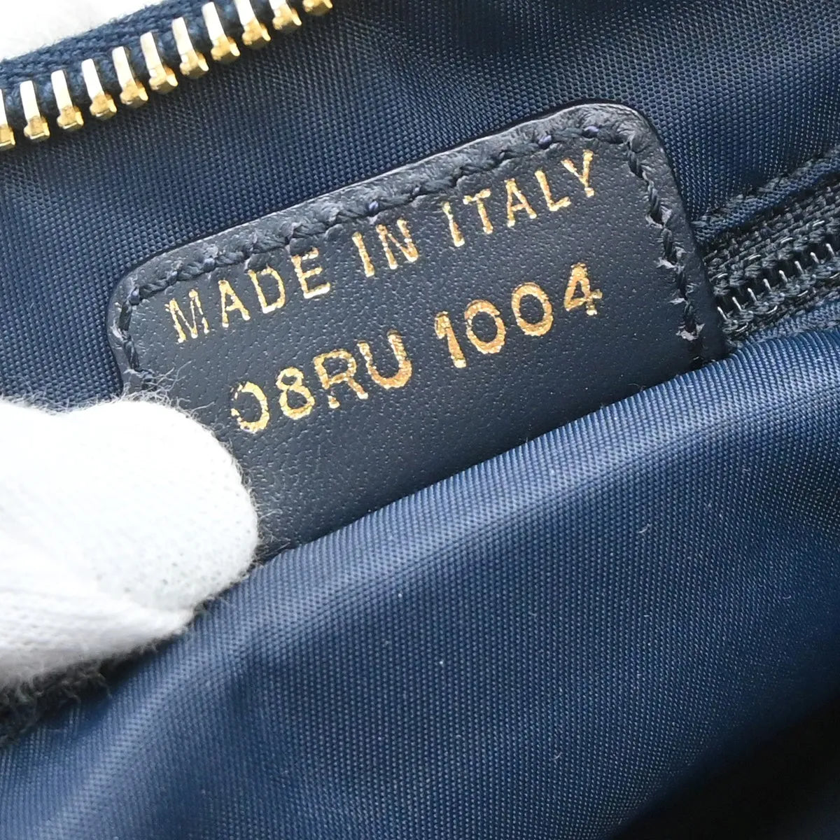 Christian Dior Vintage Trotteur Chain Canvas, Blue, Canvas, Shoulder Bag