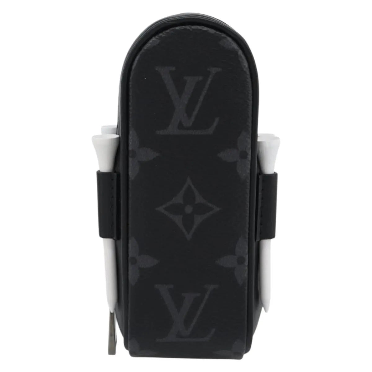 Louis Vuitton golf ball case monogram, Black, Canvas, Clutch