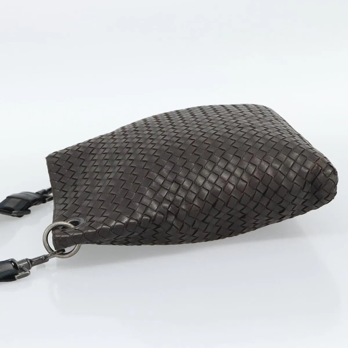 Bottega Veneta Flat Messenger Intrecciato Nappa, Brown, Leather, Crossbody Bag