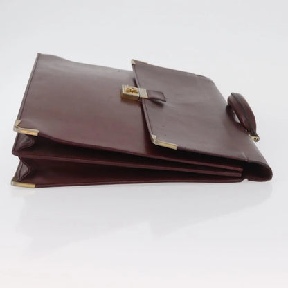 cartier Vintage must de Cartier Leather, Burgundy, Leather, Briefcase
