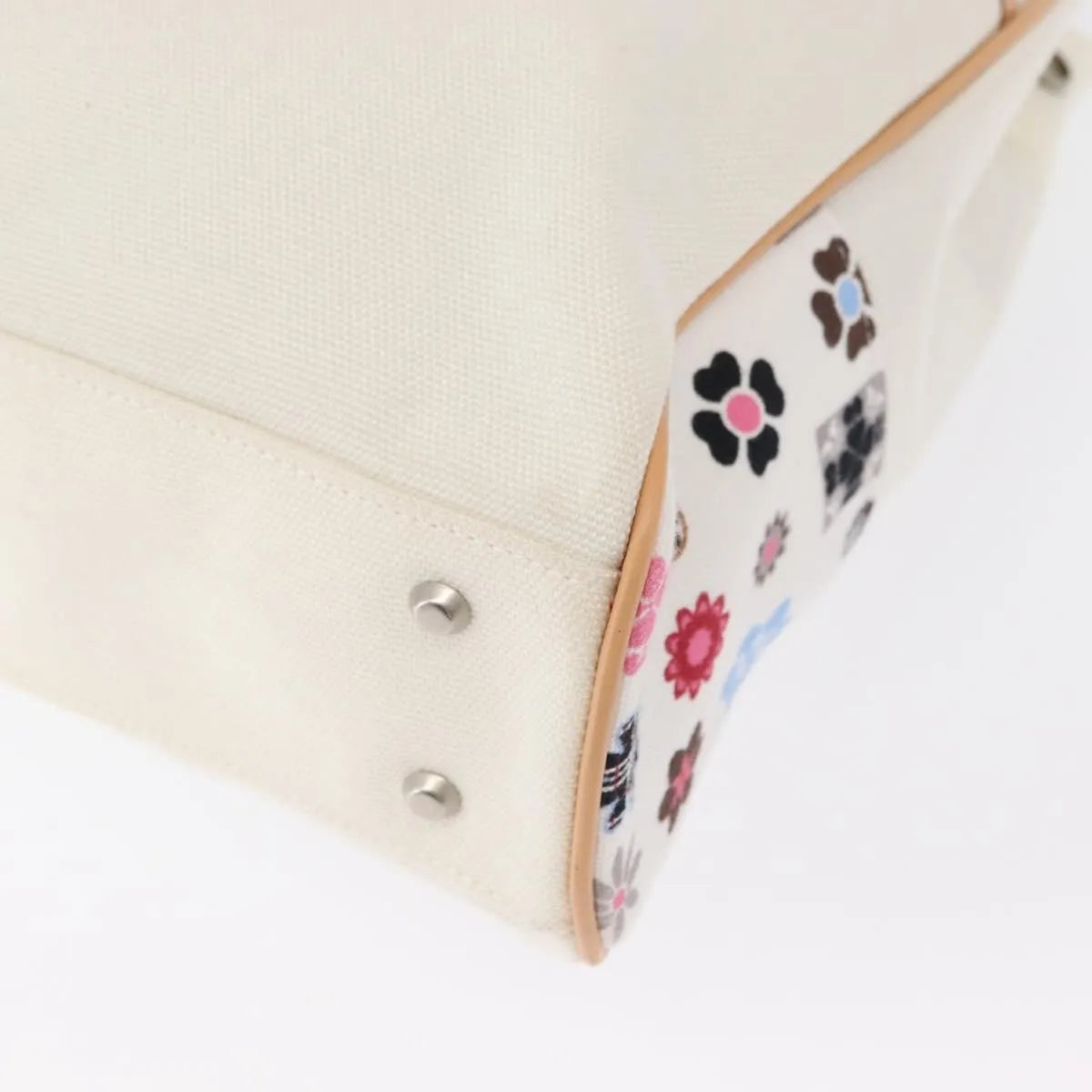Burberry Black Label Canvas, White, Canvas, Tote Bag