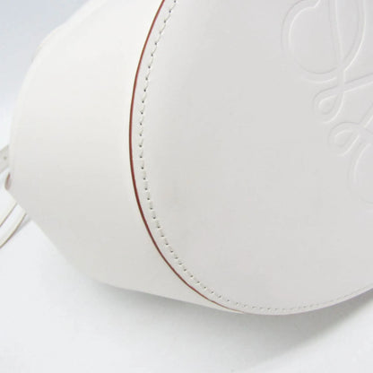 Loewe Balloon Bucket Leather, White, Leather, Handbag
