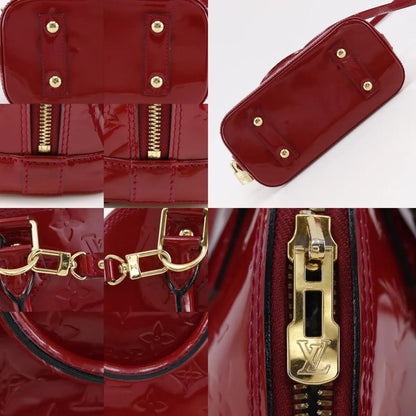 Louis Vuitton Alma Vernis, Red, Patent Leather, Handbag