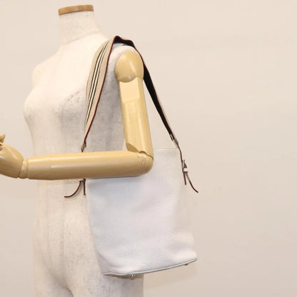 Burberry Vintage Leather, White, Leather, Shoulder Bag