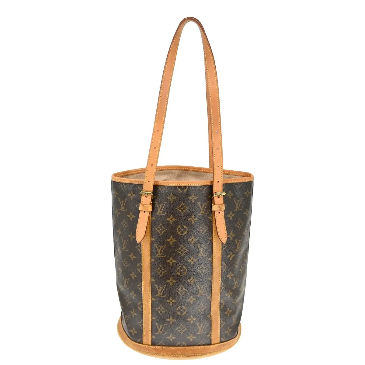 Louis Vuitton Petit Bucket Monogram Canvas, Brown, Canvas, Tote Bag