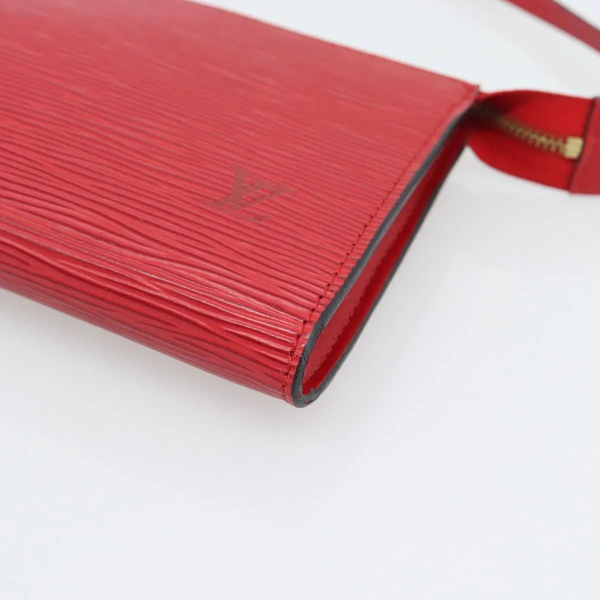 Louis Vuitton Pochette Accessoires Epi, Red, Leather, Clutch