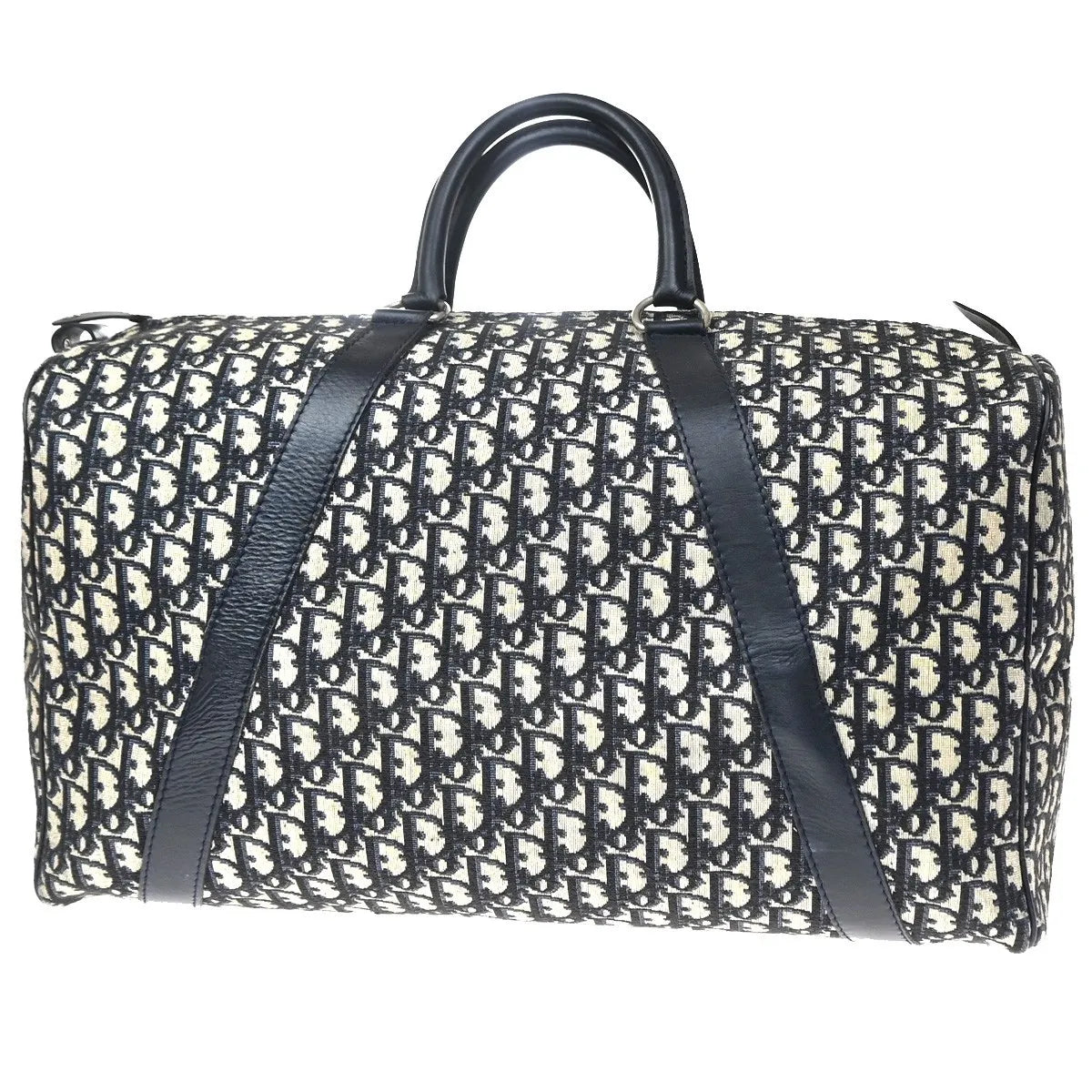Christian Dior Vintage Bowling monogram canvas, Navy, Canvas, Handbag