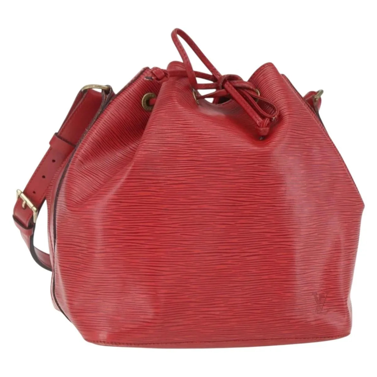 Louis Vuitton Petit Noe Epi Leather, Red, Leather, Shoulder Bag