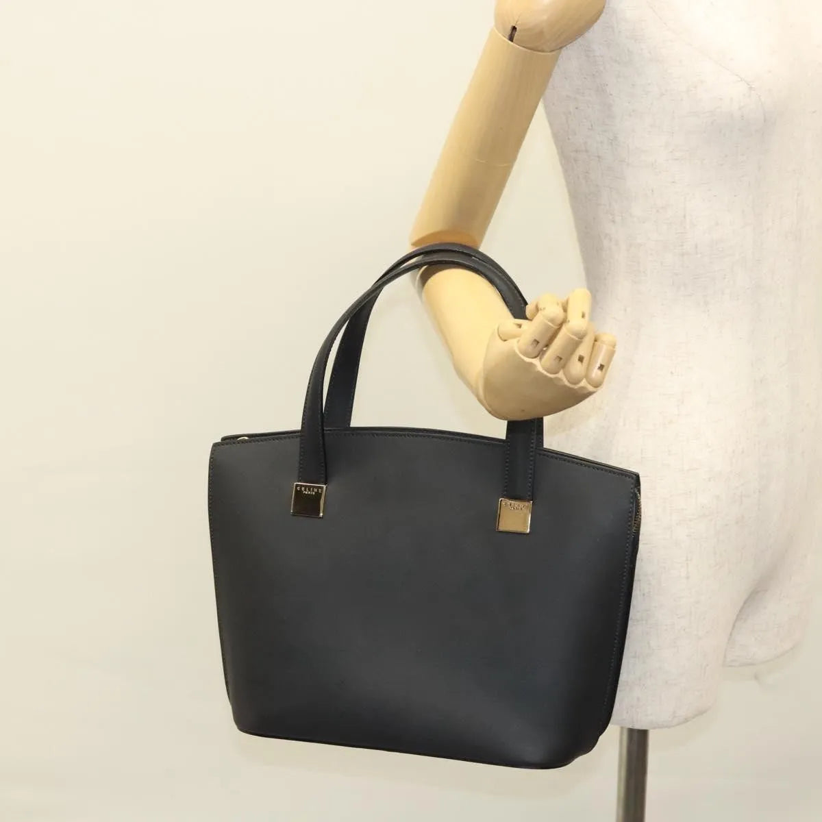 Celine vintage Leather, Navy, Leather, Handbag