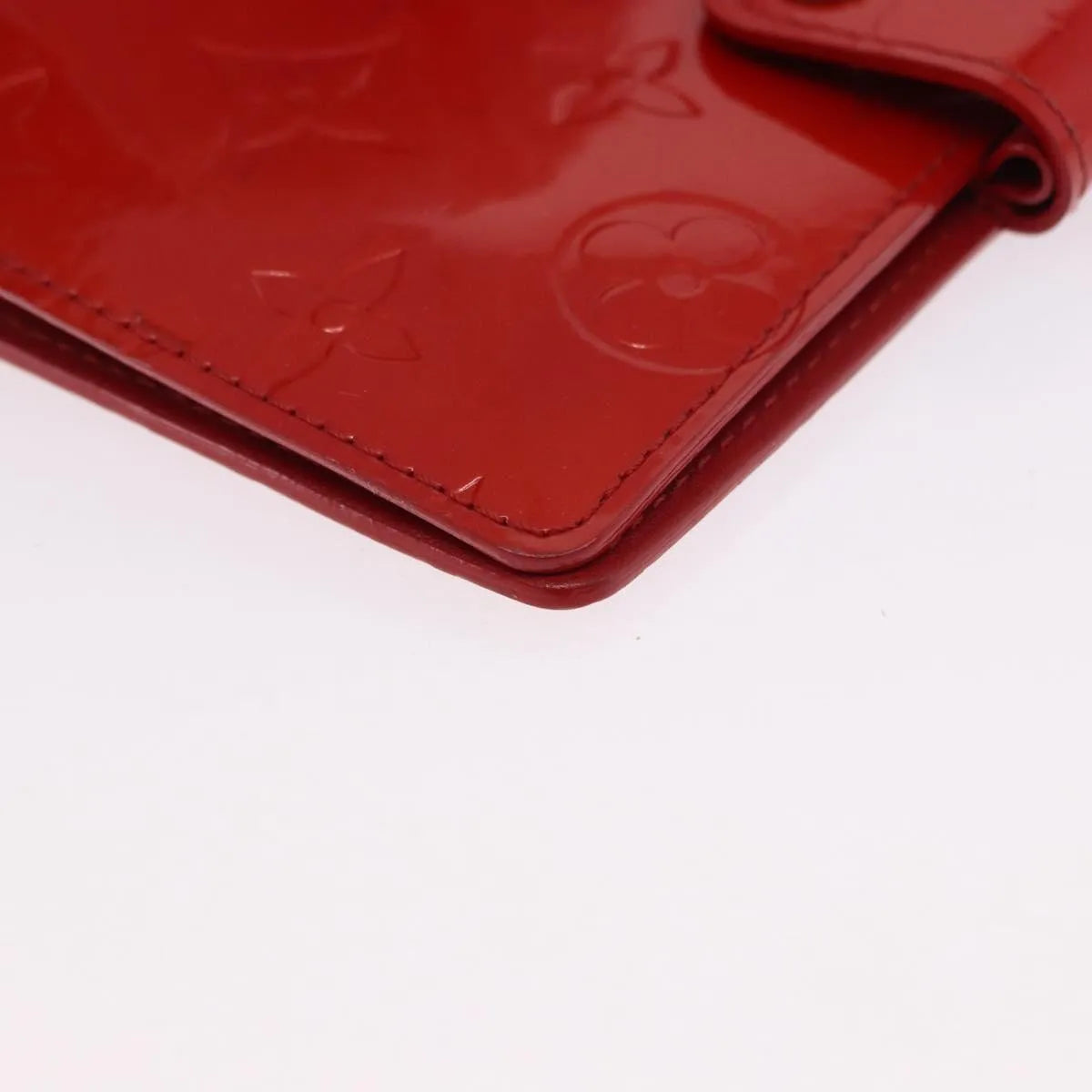 Louis Vuitton Agenda Cover Patent, Red, Patent Leather, Clutch