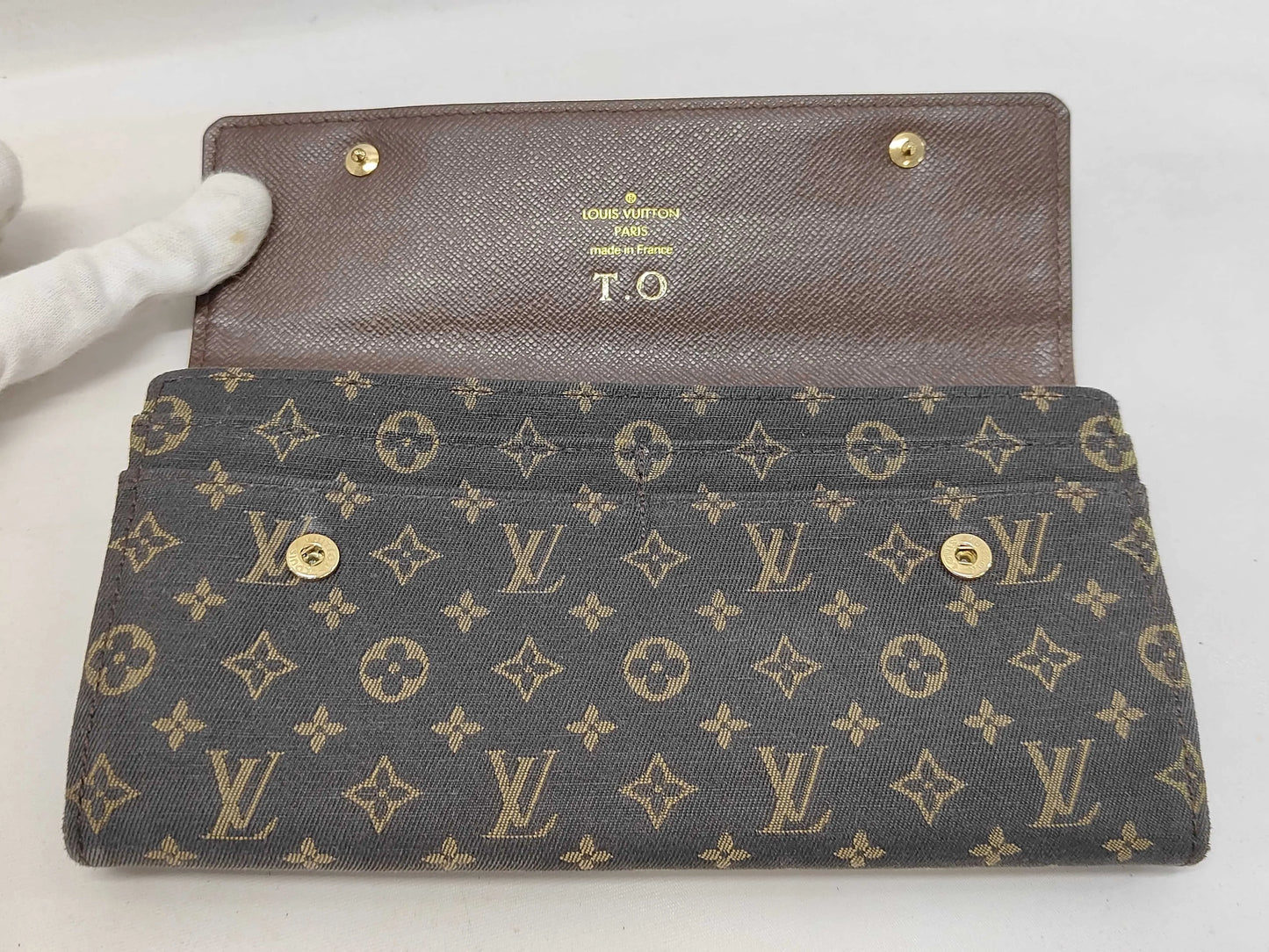 Louis Vuitton Vintage Sarah Monogram Idylle, Brown, Linen, Wallet