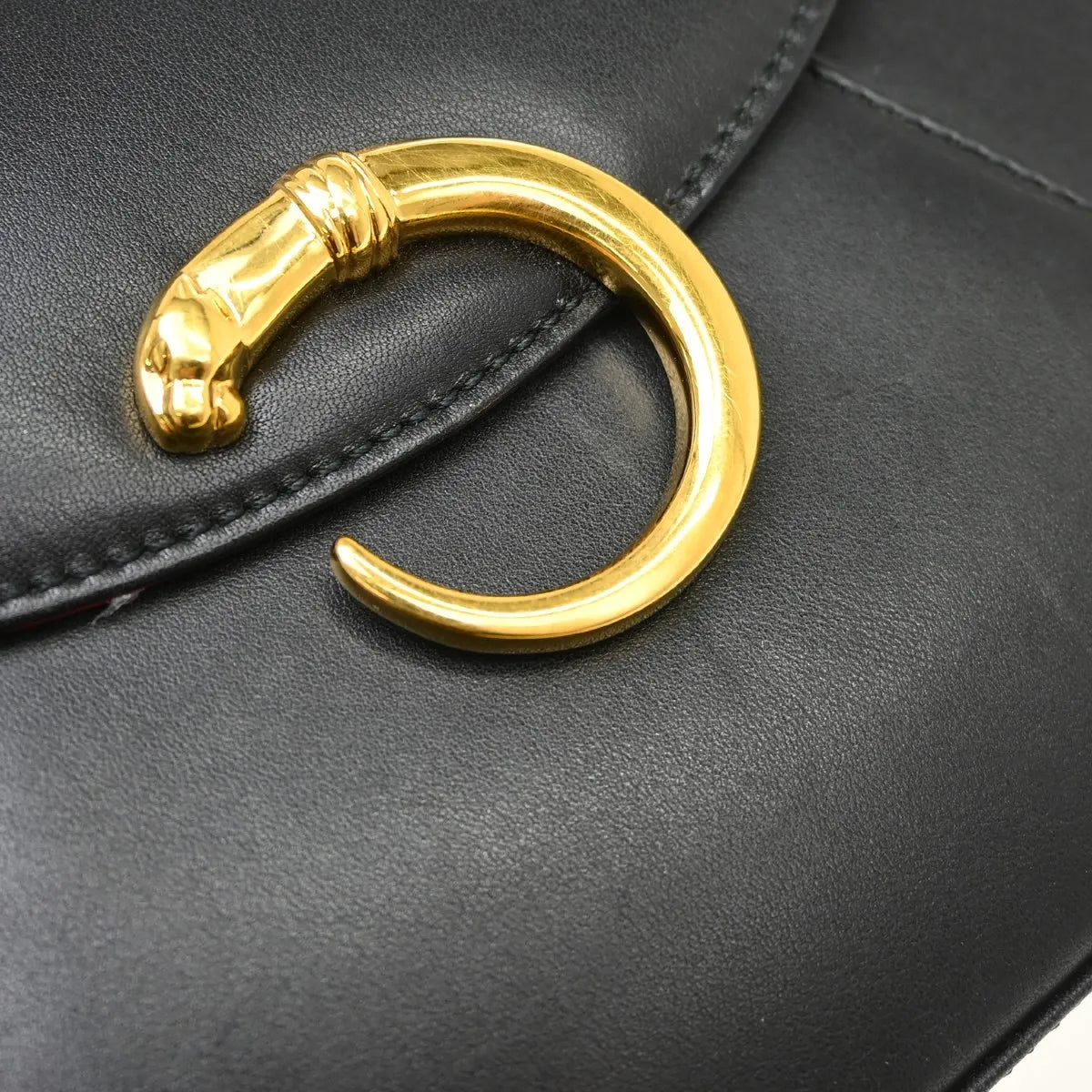 Cartier Panthère Leather, Black, Leather, Handbag