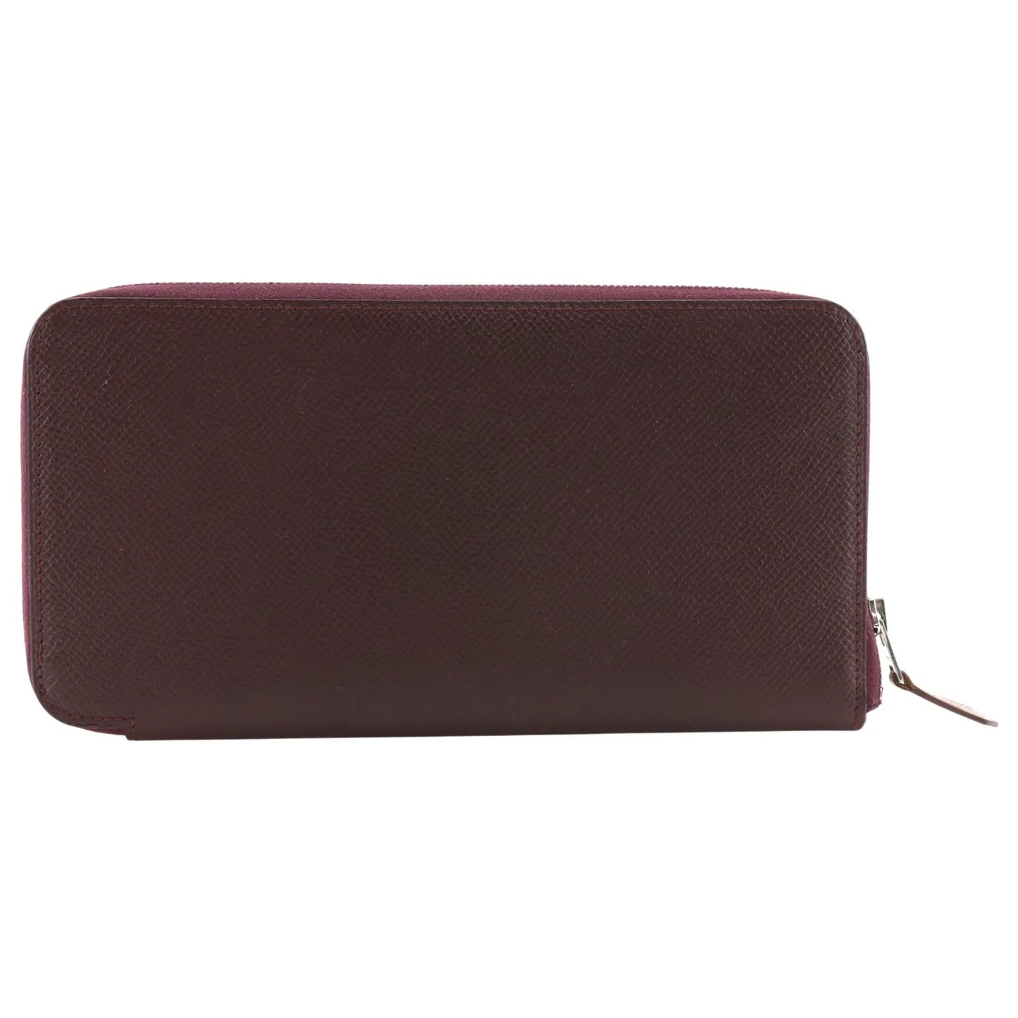 Hermes Azap Zip Around Epsom, Burgundy, Leather, Wallet