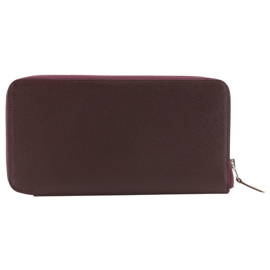 Hermes Azap Zip Around Epsom, Burgundy, Leather, Wallet