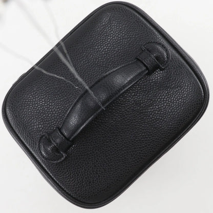 Chanel Vintage Timeless Cosmetic Case Caviar, Black, Leather, Handbag