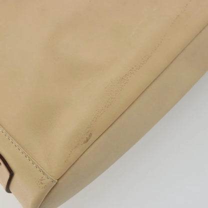 Gucci Vintage Flat Messenger Leather, Beige, Leather, Shoulder Bag