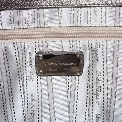 Salvatore Ferragamo Sofia Satchel Leather, Silver, Leather, Handbag